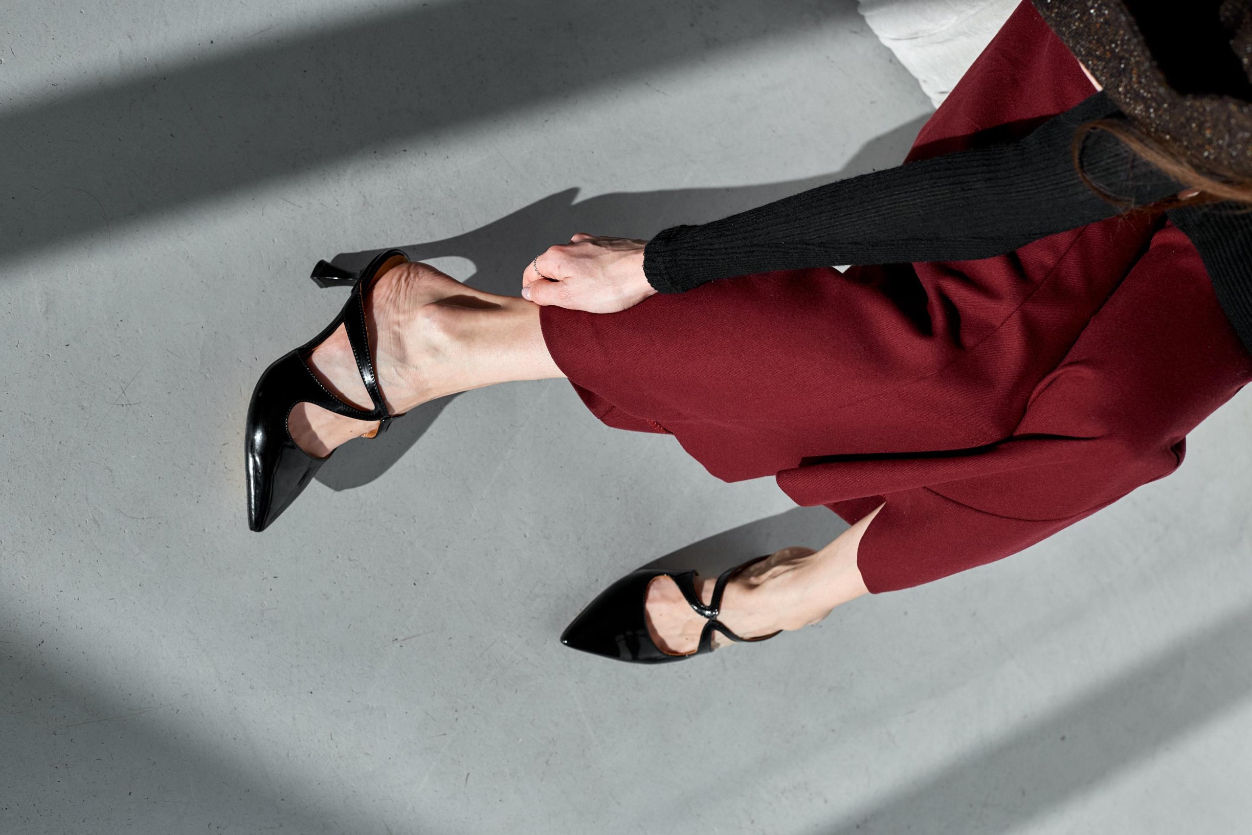 Elegant Black Heeled Sandals 6 Cm Heel Leather Elegant Black Heeled Sandals 6 Cm Heel Leather